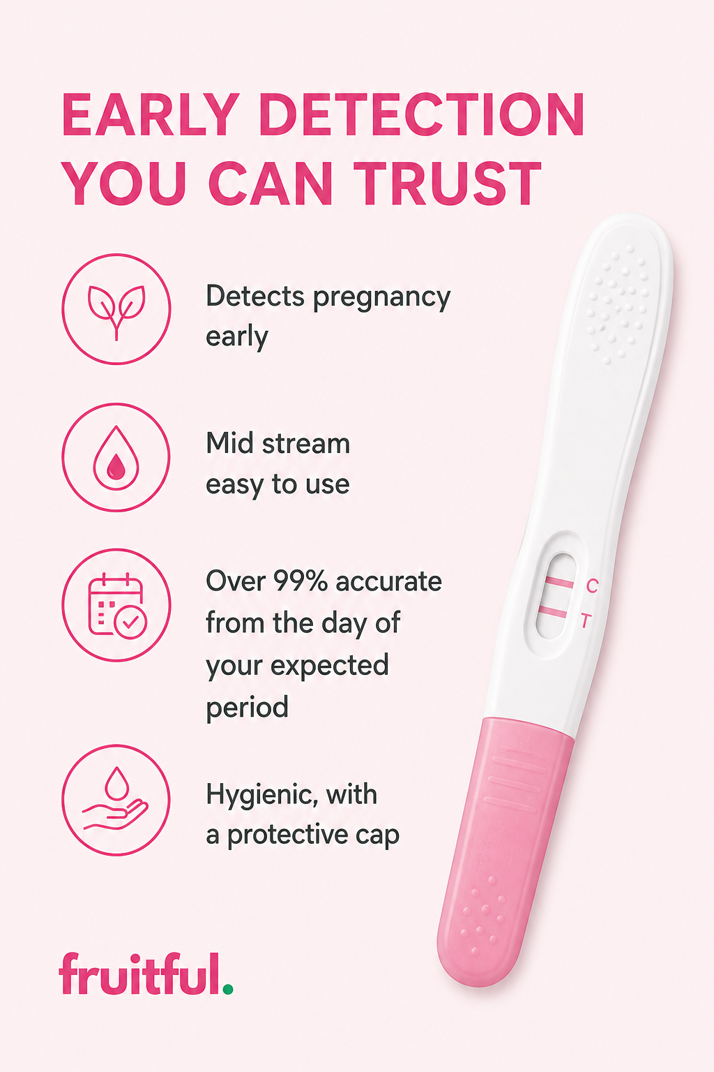 HCG 10mIU Early Detection Pregnancy Mid-stream Tests