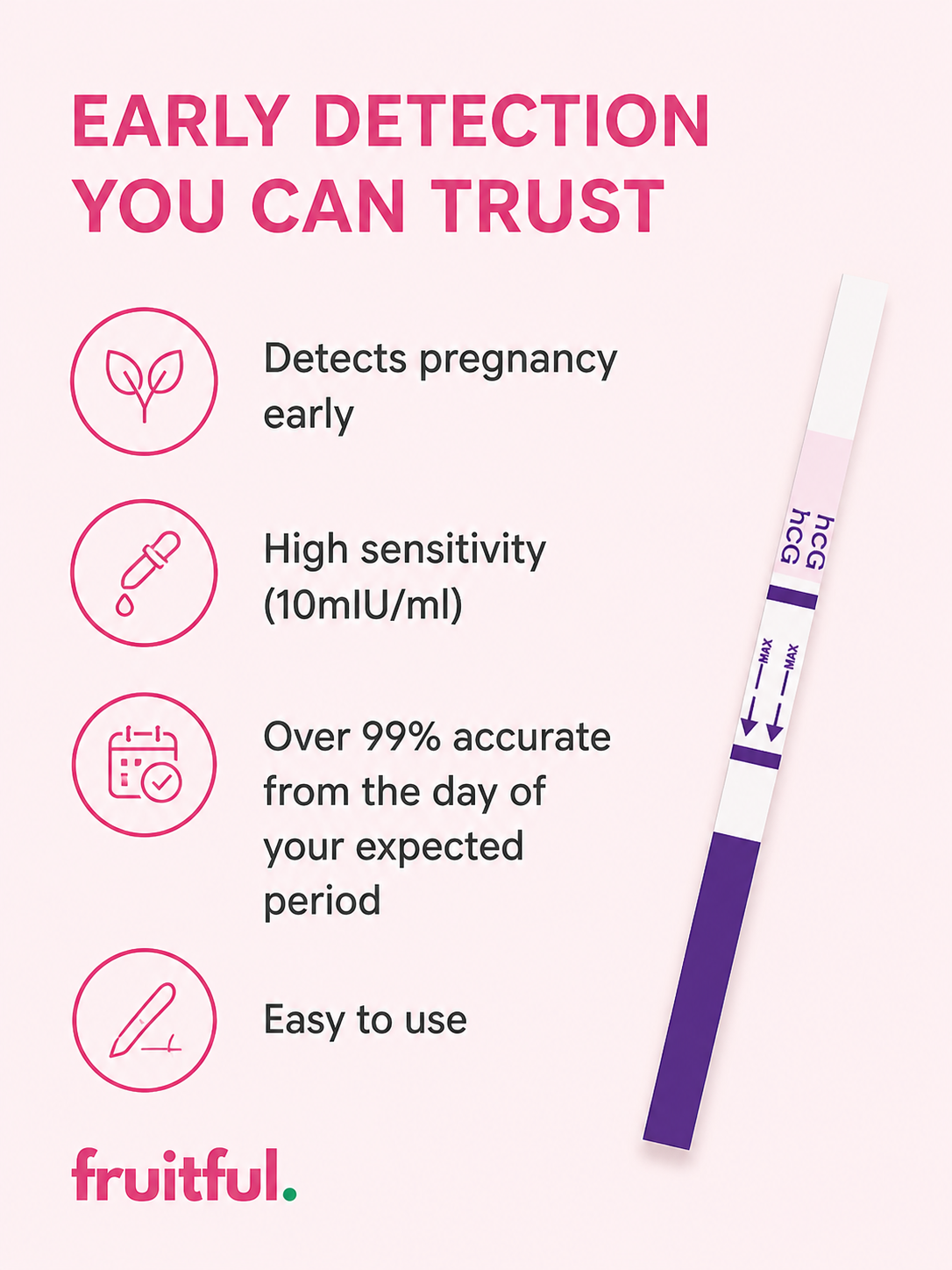 HCG 10mIU Early Detection Pregnancy Strip Tests